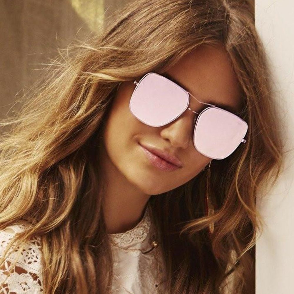 Quay Sunglasses Stop And Stare Aviator Mirrored